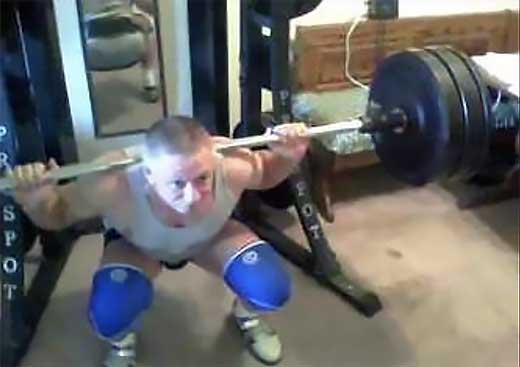 Barry Taft lifting weights